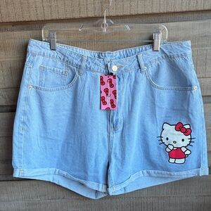 Hello Kitty SHEIN Blue Jean Shorts 2XL